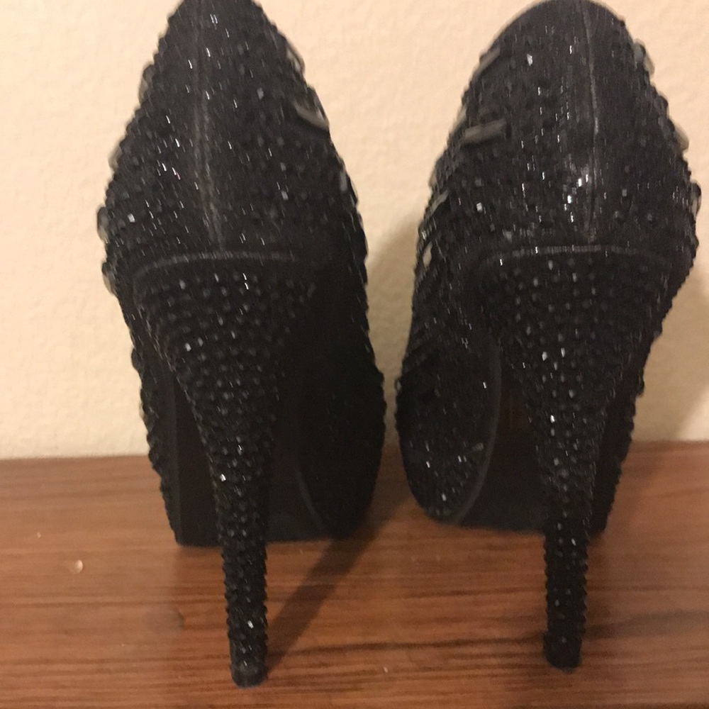 Womens black high heel size 7 - Picture 4 of 6